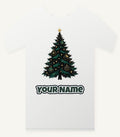 Emerald And Gold Christmas Tree Personalised Christmas T-Shirt and Hoodie