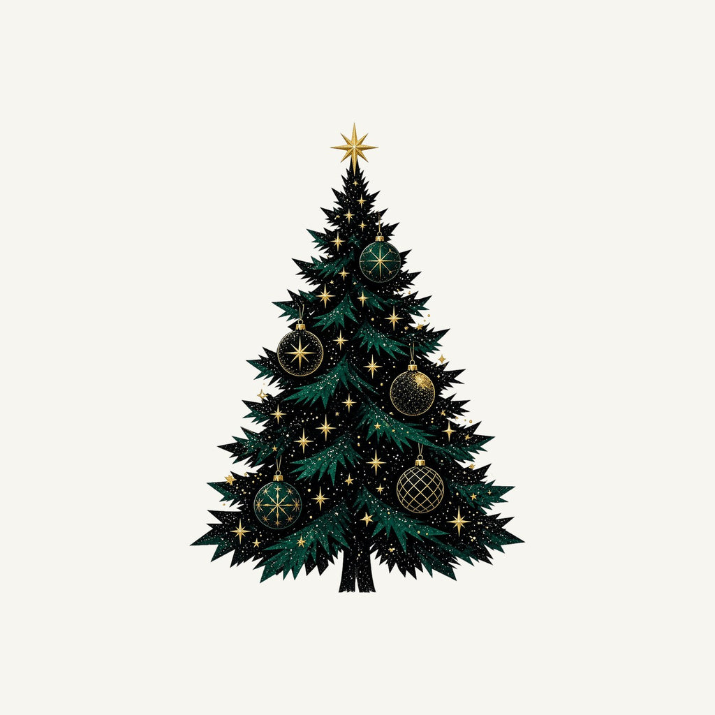 Emerald And Gold Christmas Tree Personalised Santa Sack