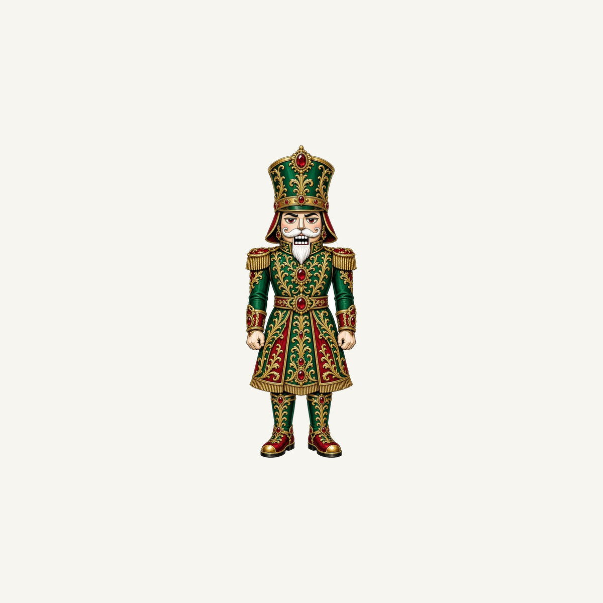 Emerald And Gold Nutcracker Personalised Christmas Mug