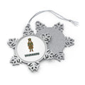 Emerald And Gold Nutcracker Personalised Pewter Christmas Ornament