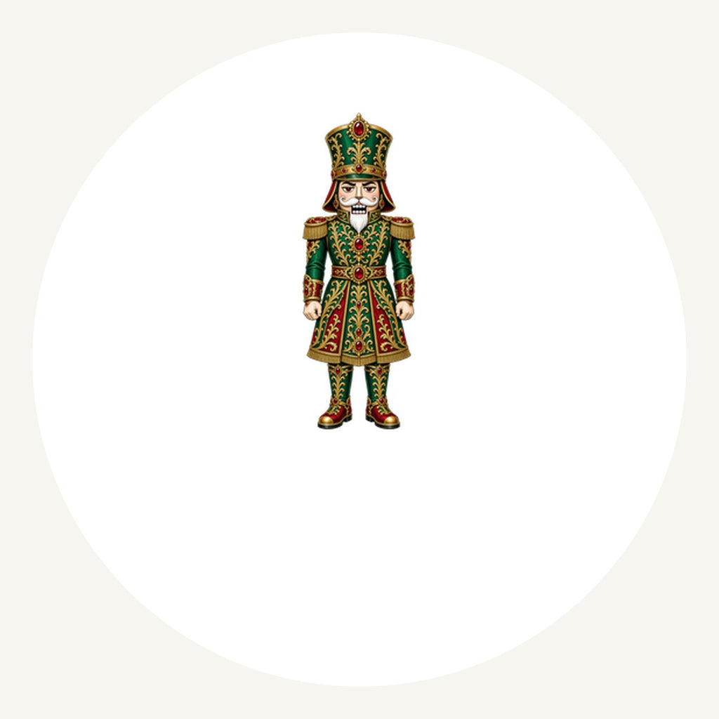 Emerald And Gold Nutcracker Personalised Pewter Christmas Ornament