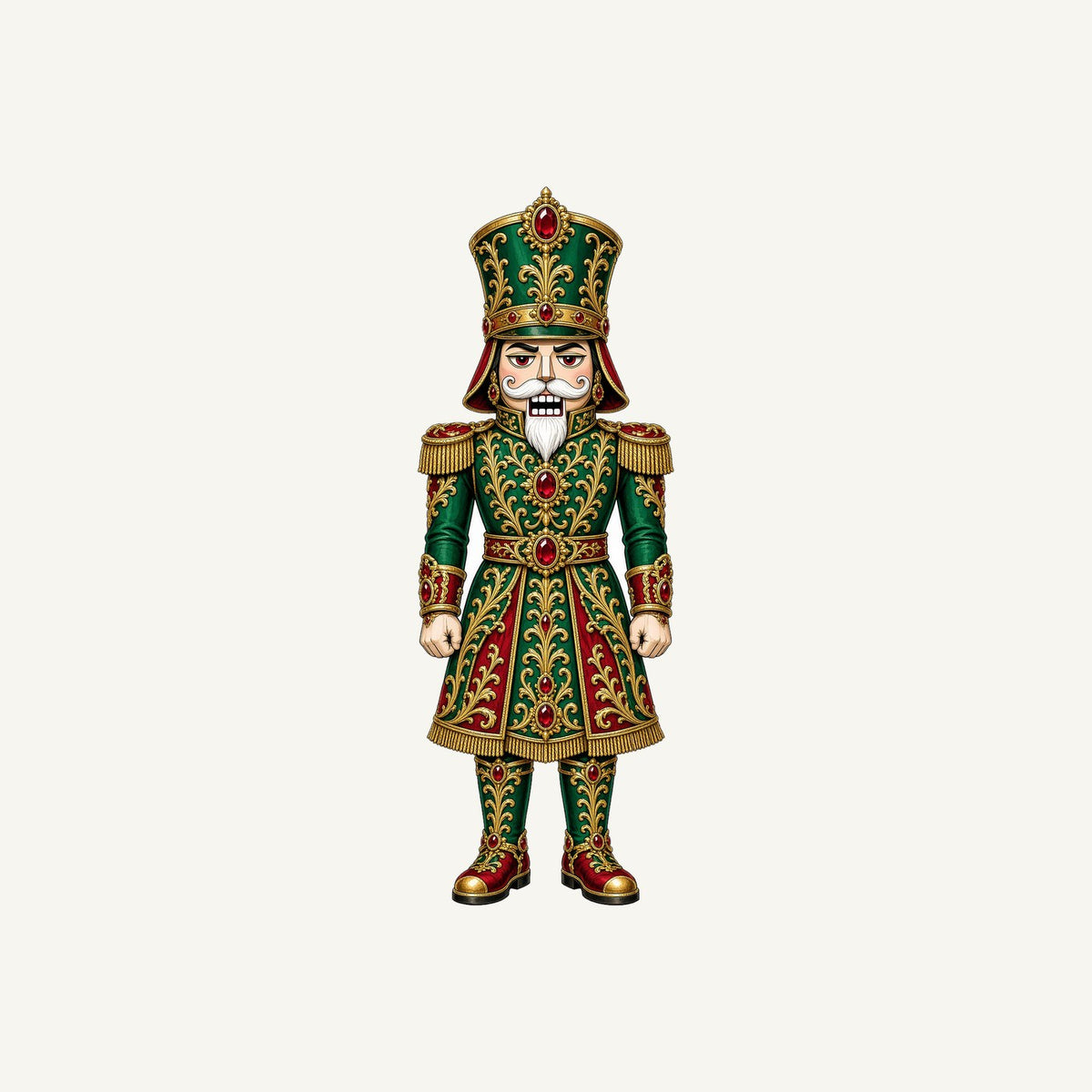 Emerald And Gold Nutcracker Personalised Christmas T-Shirt and Hoodie