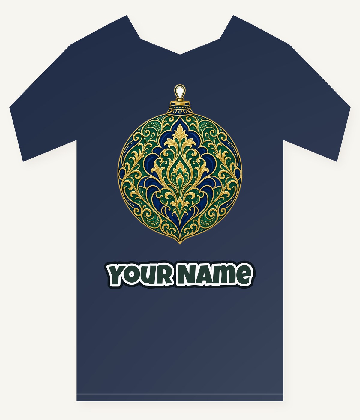 Emerald And Sapphire Bauble Personalised Kids Tee and Baby Bodysuit