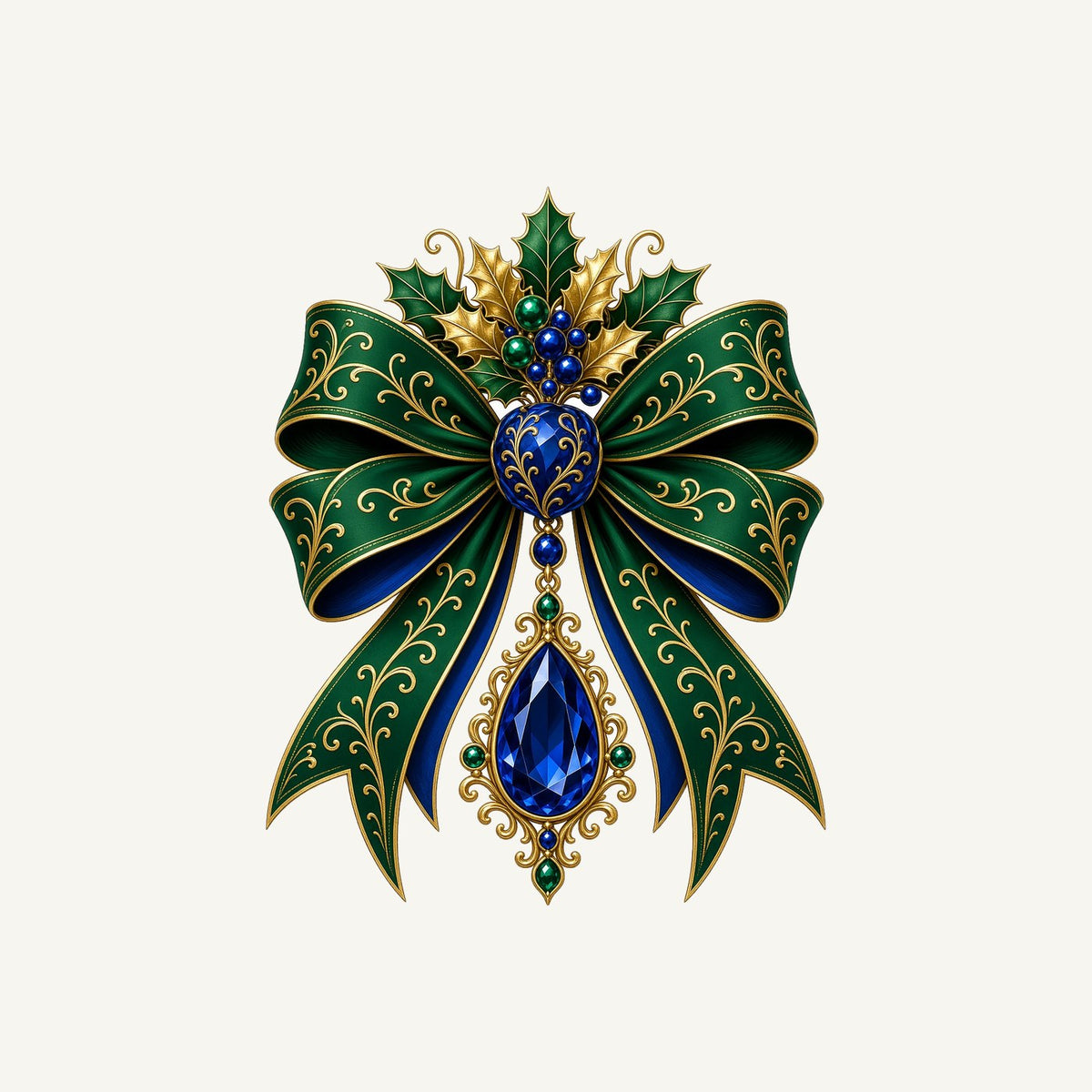 Emerald And Sapphire Jewelled Bow Personalised Kids Tee and Baby Bodysuit