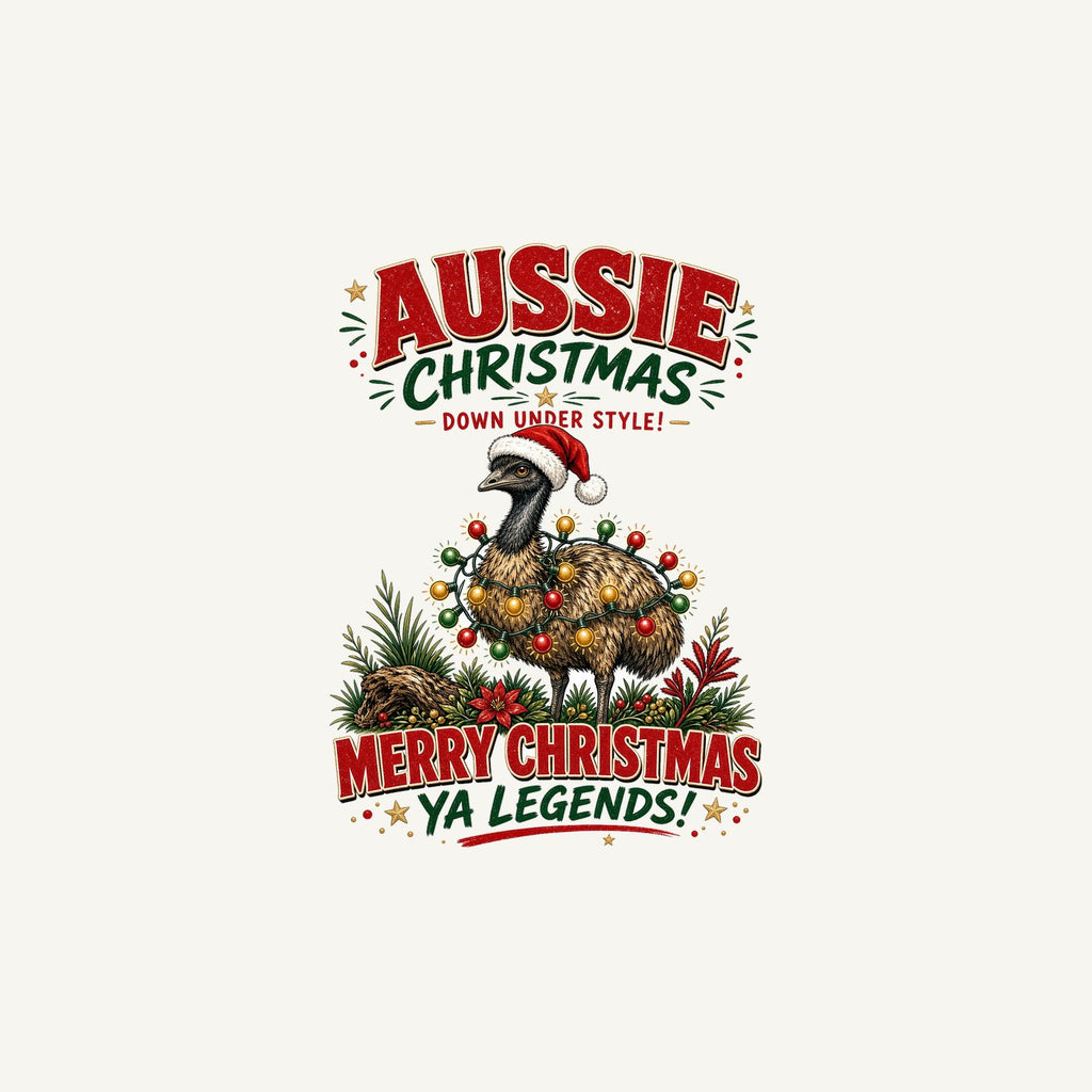 Emu in Christmas Lights Personalised Christmas Mug