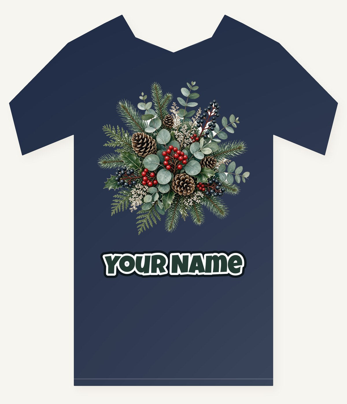 Eucalyptus and Berry Arrangement Personalised Kids Tee and Baby Bodysuit