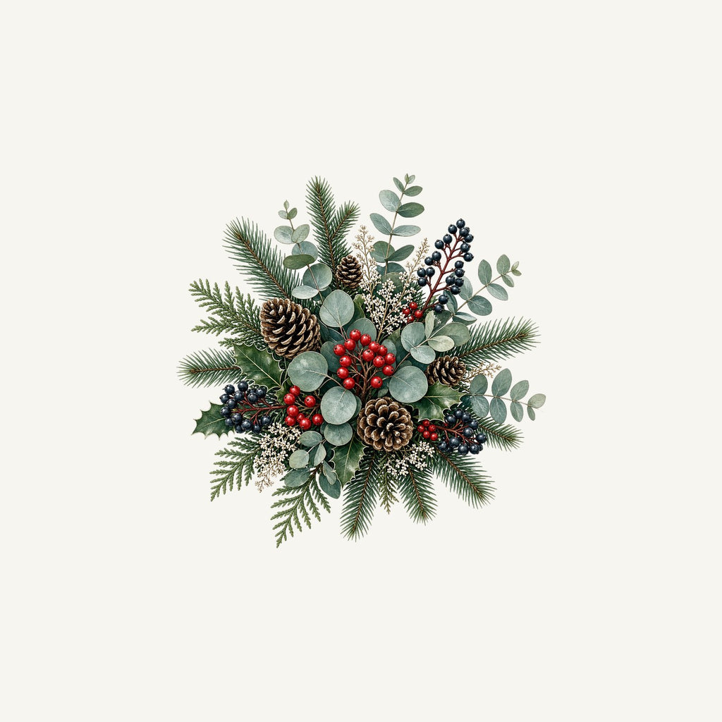 Eucalyptus and Berry Arrangement Personalised Christmas Mug