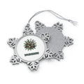 Eucalyptus and Berry Arrangement Personalised Pewter Christmas Ornament