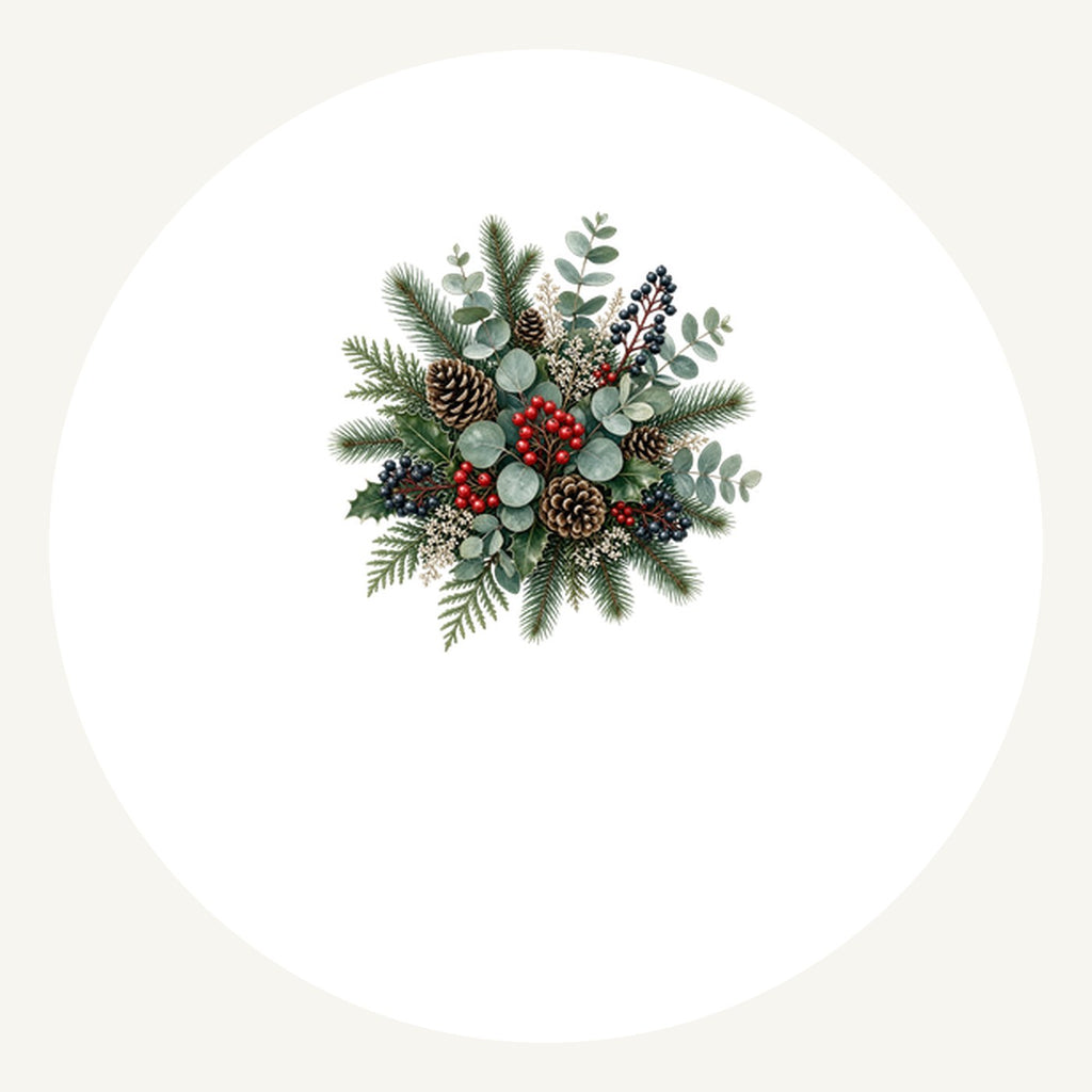 Eucalyptus and Berry Arrangement Personalised Pewter Christmas Ornament