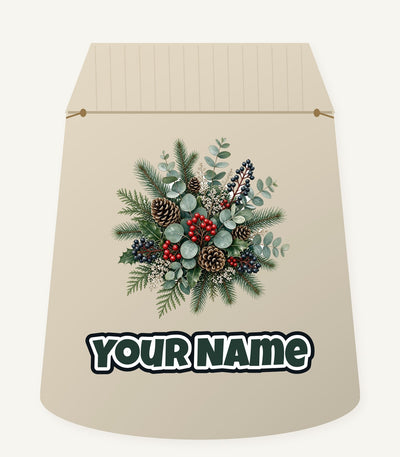 Eucalyptus and Berry Arrangement Personalised Santa Sack