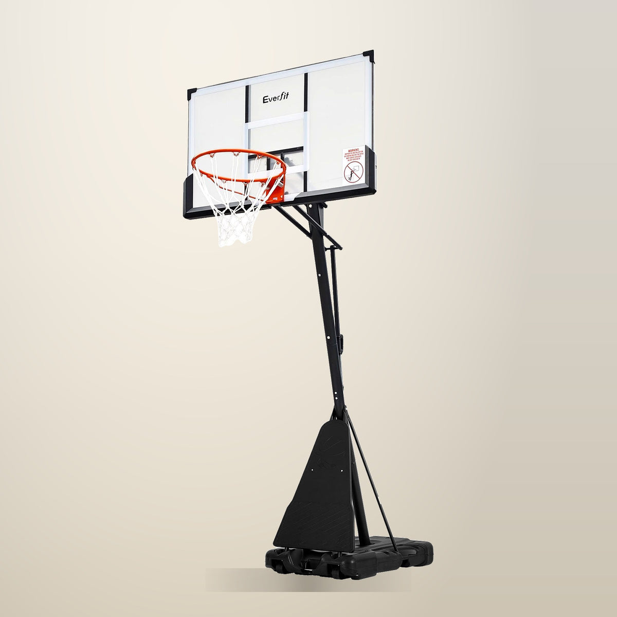 Everfit 50 Inch Basketball Hoop Stand, 200 Litre Base, on a plain cream background