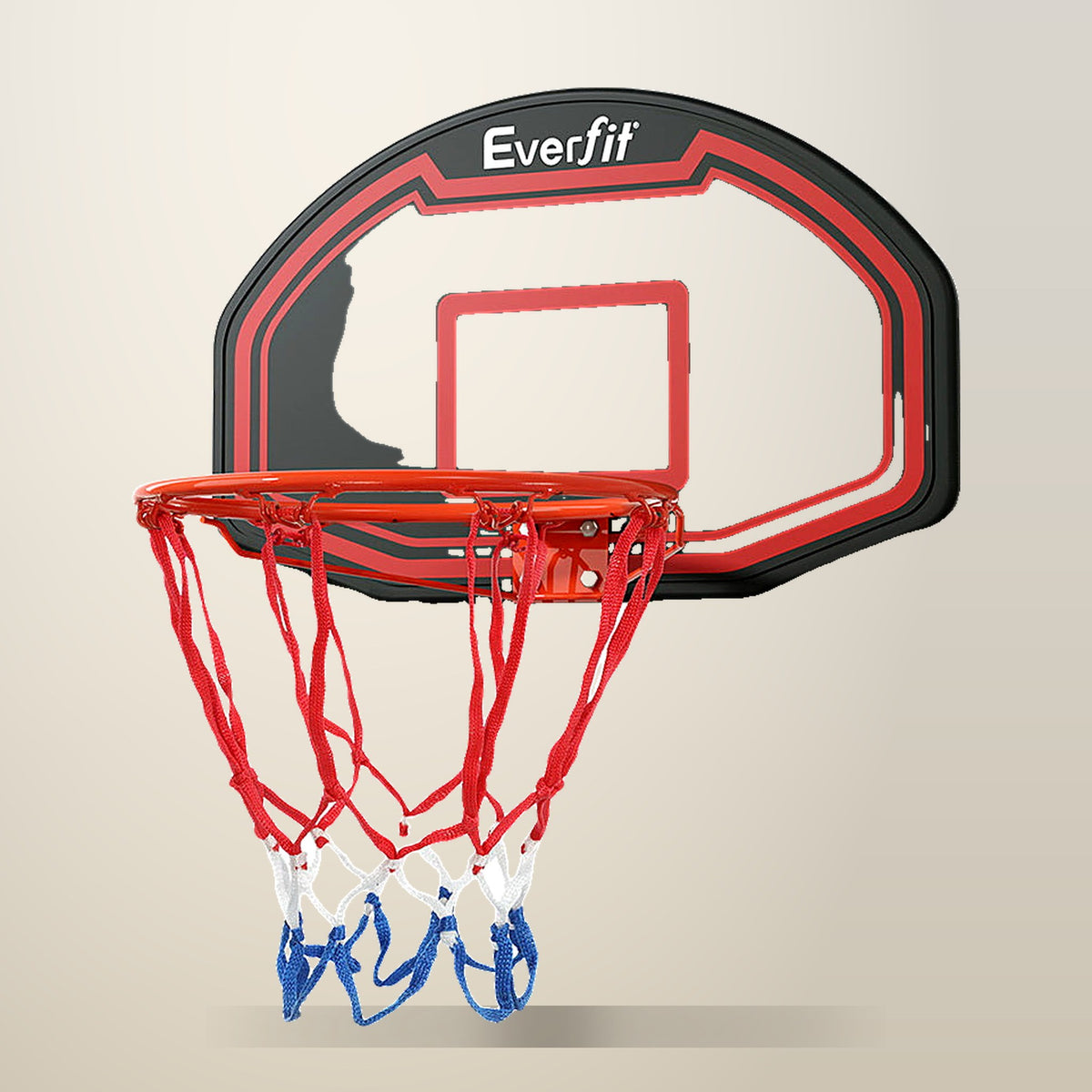 Everfit 38 Inch Basketball Hoop, Wall or Door Mounted, on a plain cream background