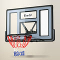 Everfit 45 Inch Basketball Hoop, Wall Mounted, Black, on a plain cream background