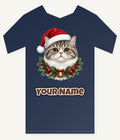 Exotic Shorthair Christmas Personalised Kids Tee and Baby Bodysuit