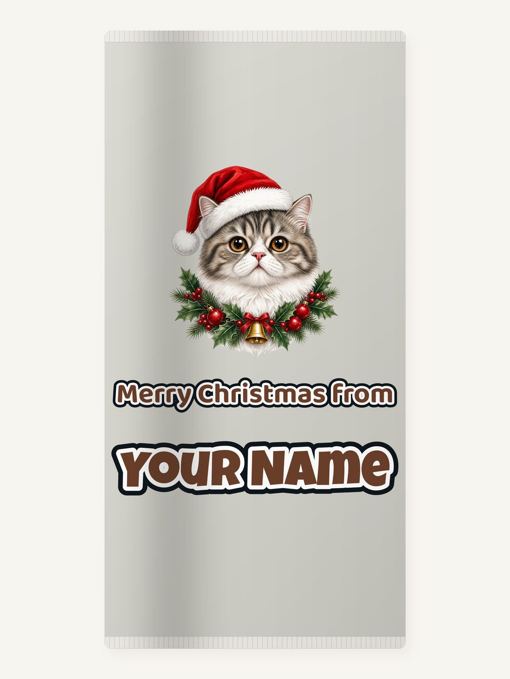 Exotic Shorthair Christmas Personalised Beach Towel