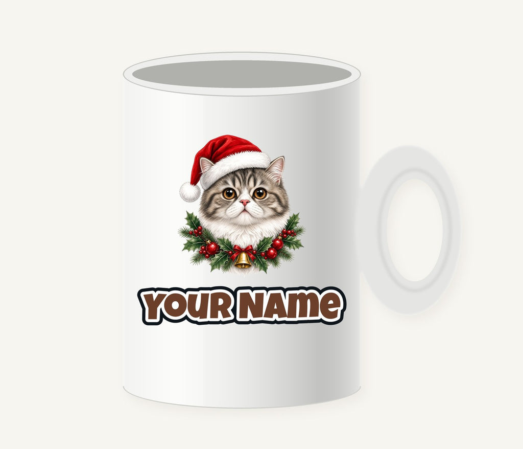 Exotic Shorthair Christmas Personalised Christmas Mug