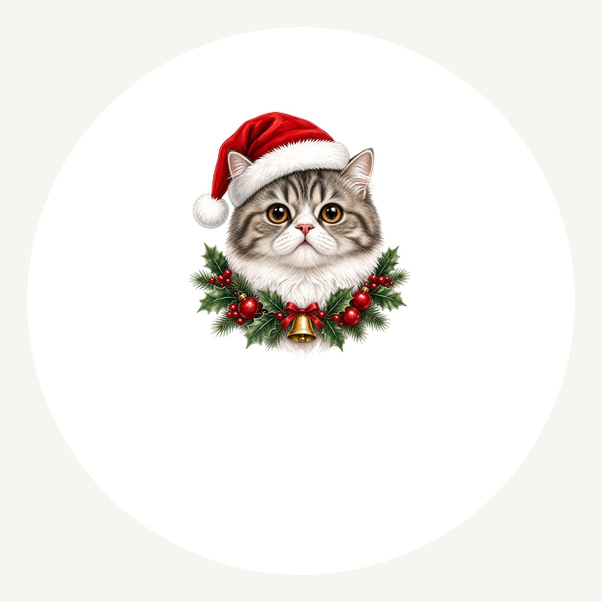 Exotic Shorthair Personalised Pewter Christmas Ornament