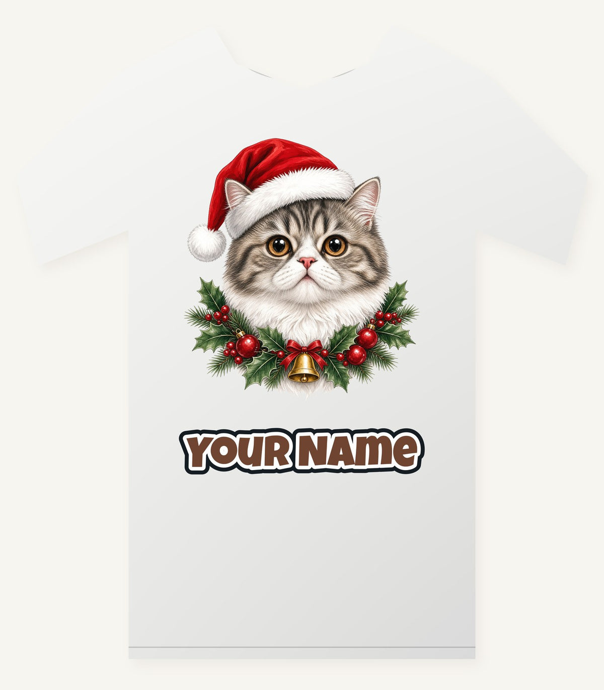 Exotic Shorthair Christmas Personalised Christmas T-Shirt and Hoodie