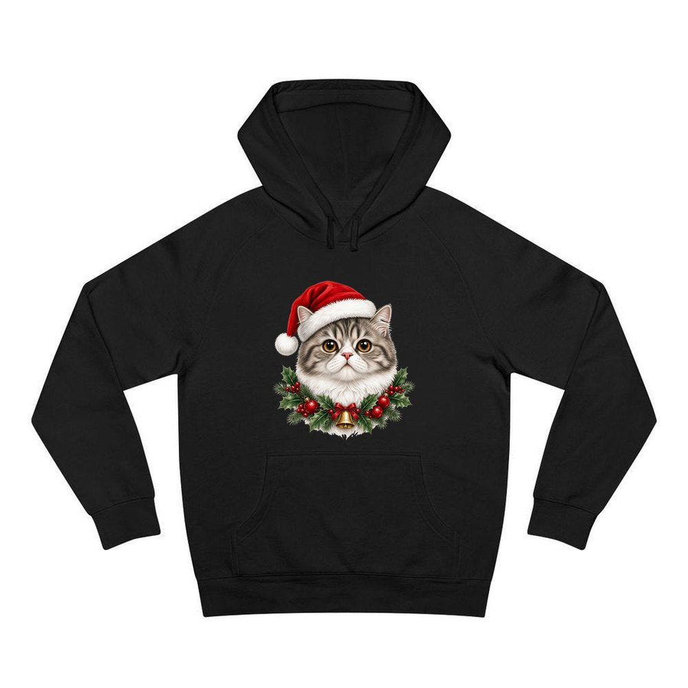 Exotic Shorthair personalised Christmas hoodie in black