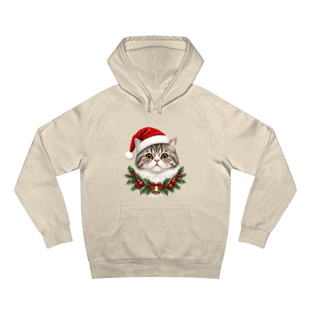 Exotic Shorthair personalised Christmas hoodie in sand