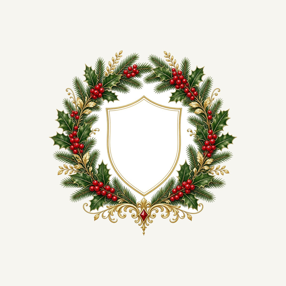 Family Christmas Wreath Plaque Personalised Kids Tee and Baby Bodysuit