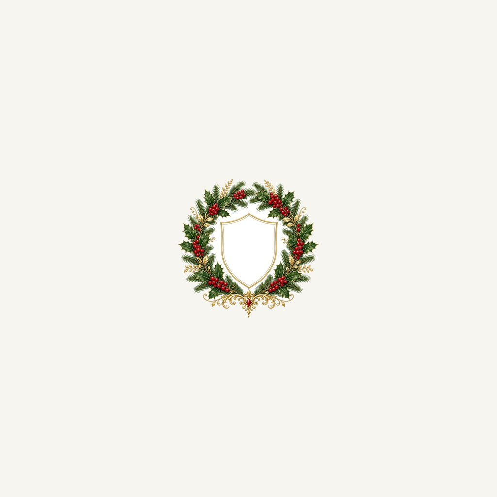 Family Christmas Wreath Plaque Personalised Beach Towel