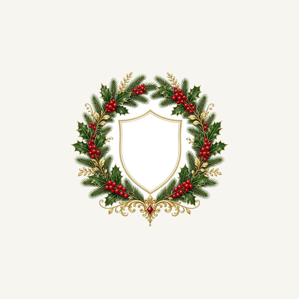 Family Christmas Wreath Plaque Christmas artwork, the design printed on the personalised mug