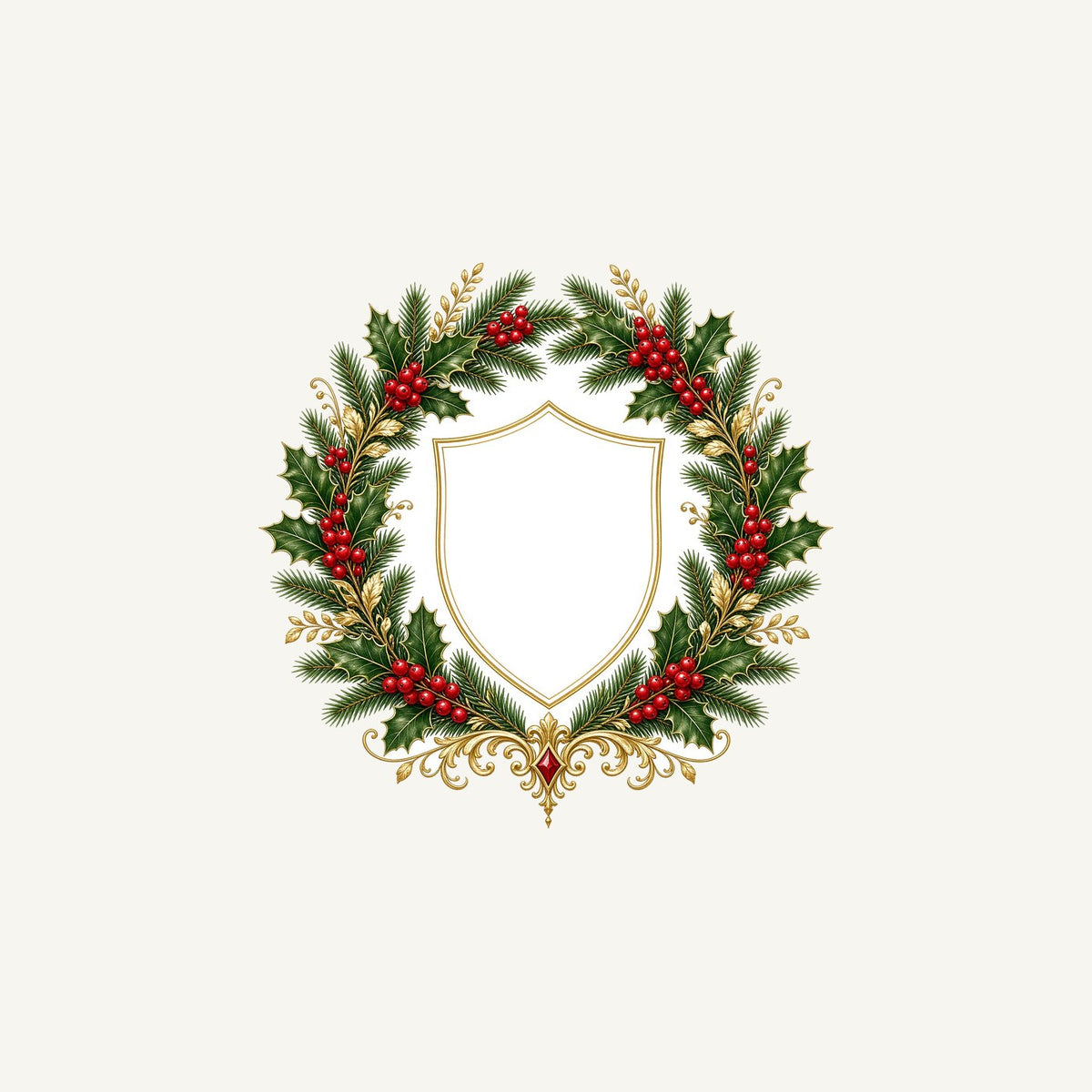 Family Christmas Wreath Plaque Christmas artwork, the design printed on the personalised mug