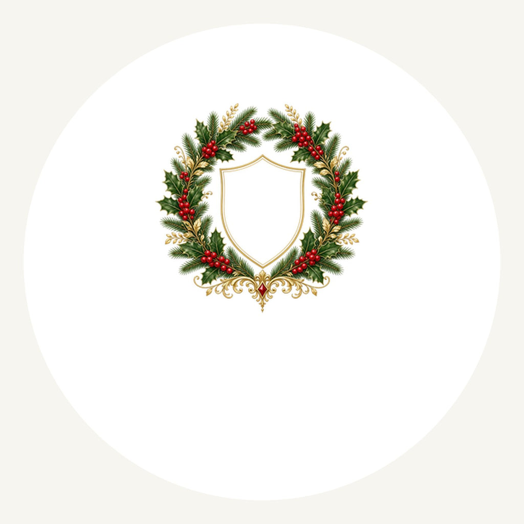 Family Christmas Wreath Plaque Personalised Pewter Christmas Ornament