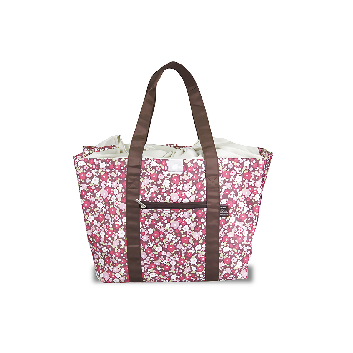 Insulated Cooler Shopping Tote, 34 x 22 x 29 cm, Red Flower