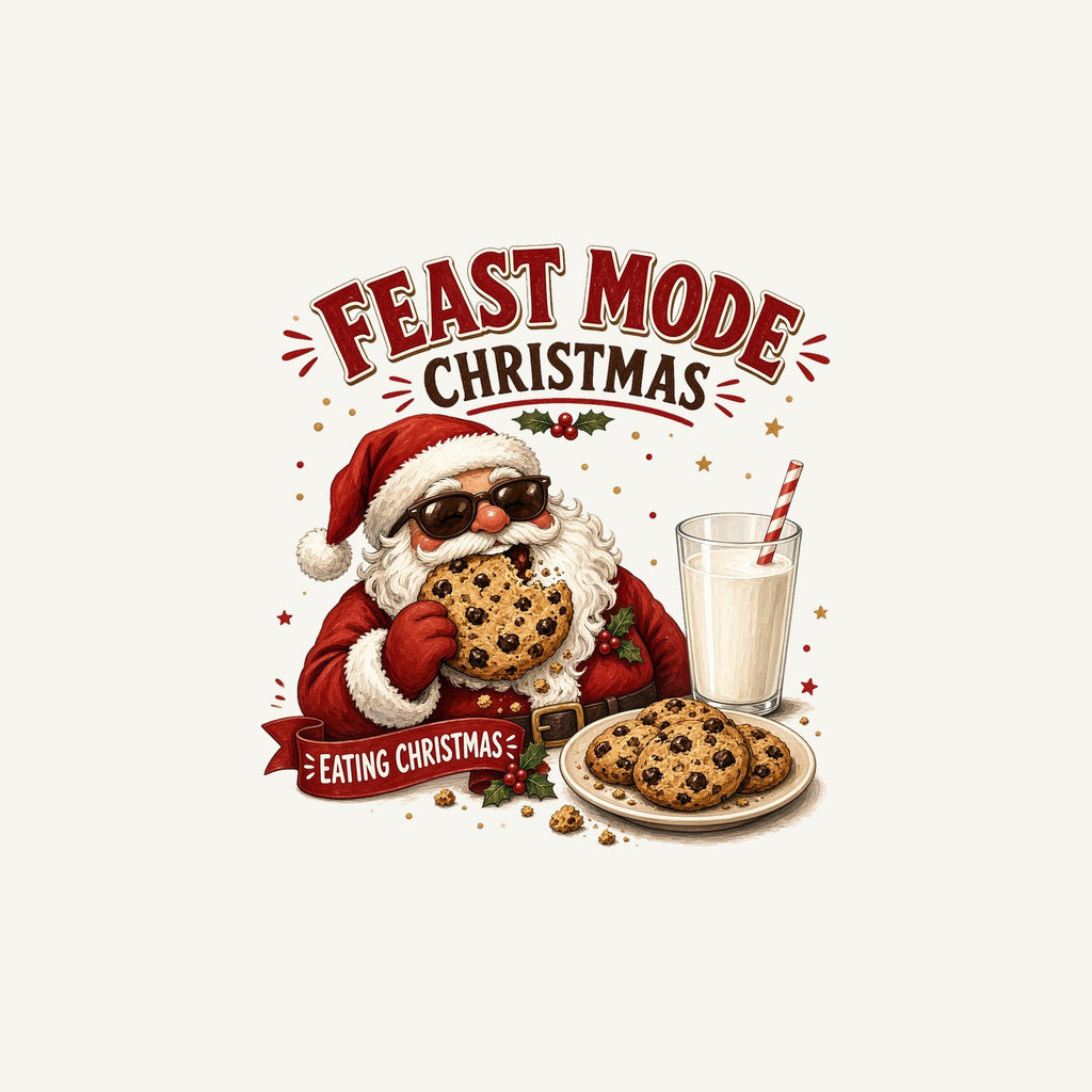 Feast Mode Cookie Santa Personalised Christmas Mug