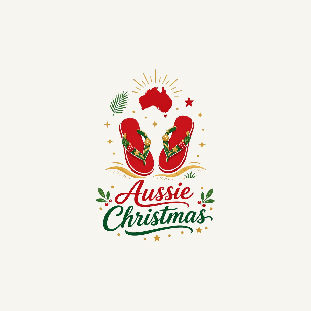 Festive Aussie Thongs Personalised Christmas Mug