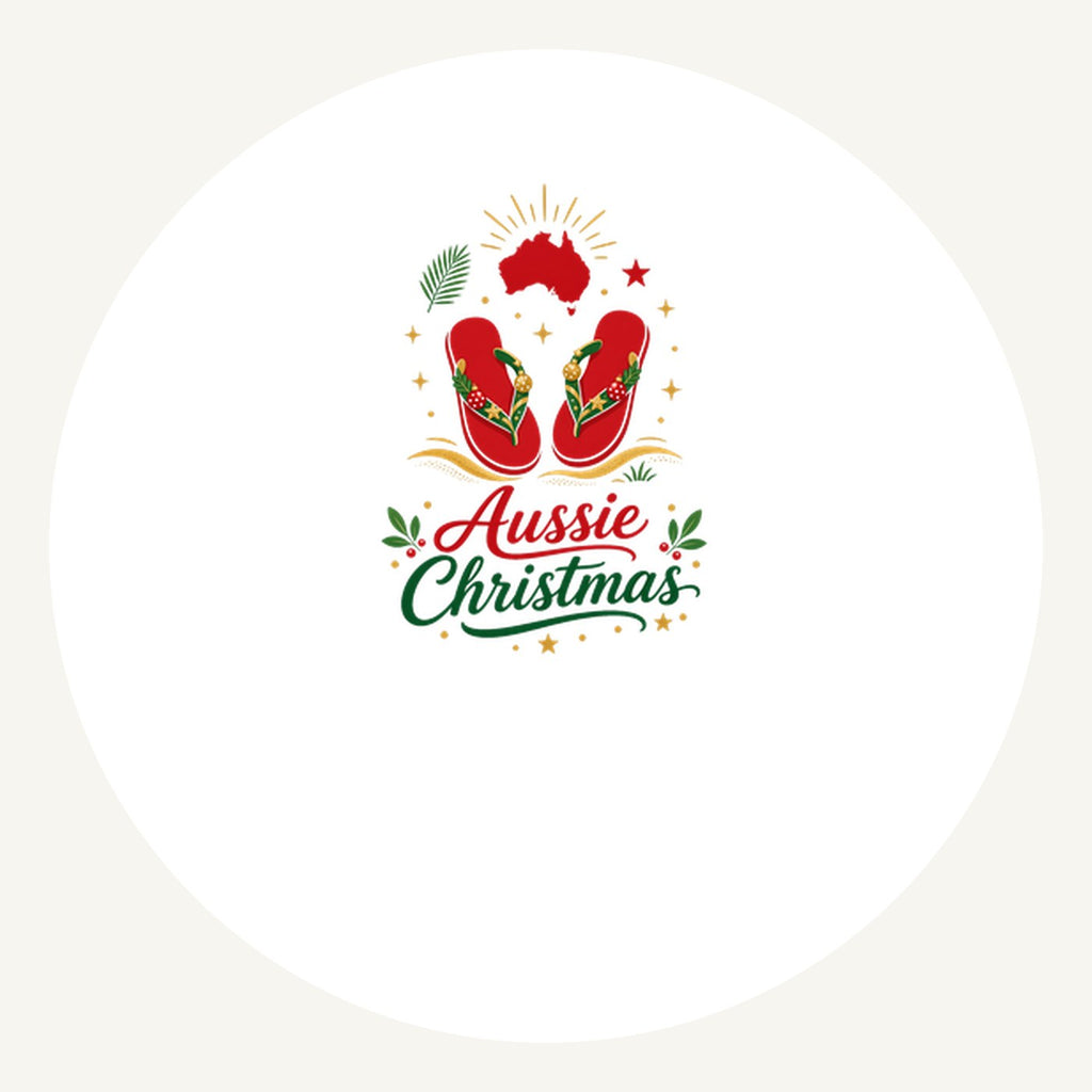 Festive Aussie Thongs Personalised Pewter Christmas Ornament