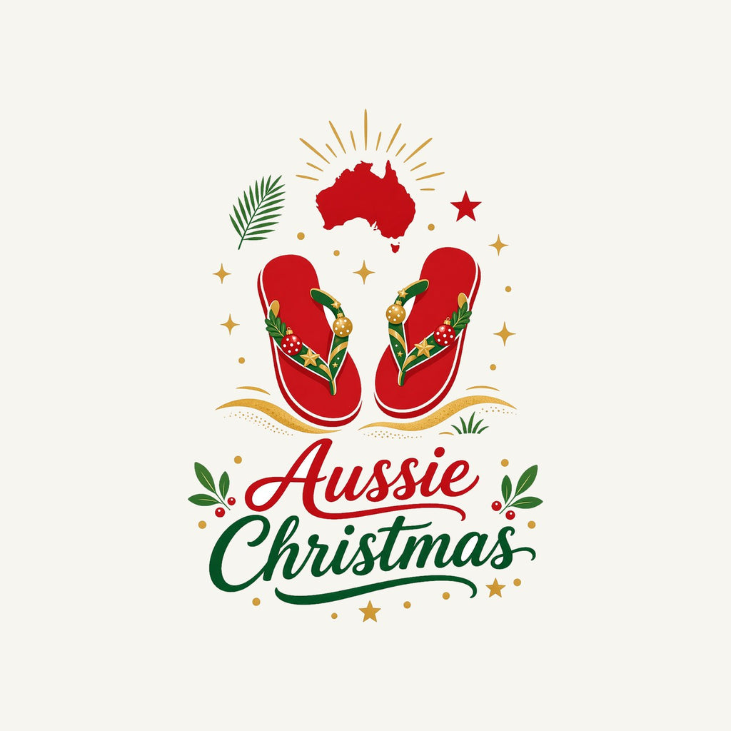 Festive Aussie Thongs Personalised Christmas T-Shirt and Hoodie