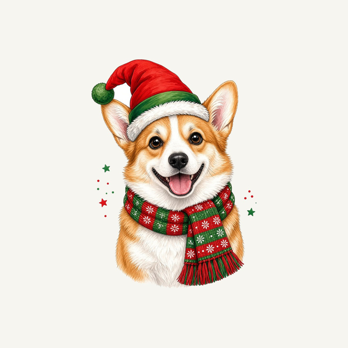 Festive Corgi Santa Hat Personalised Santa Sack