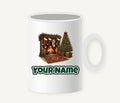 Fireside Stockings And Tree Personalised Christmas Mug