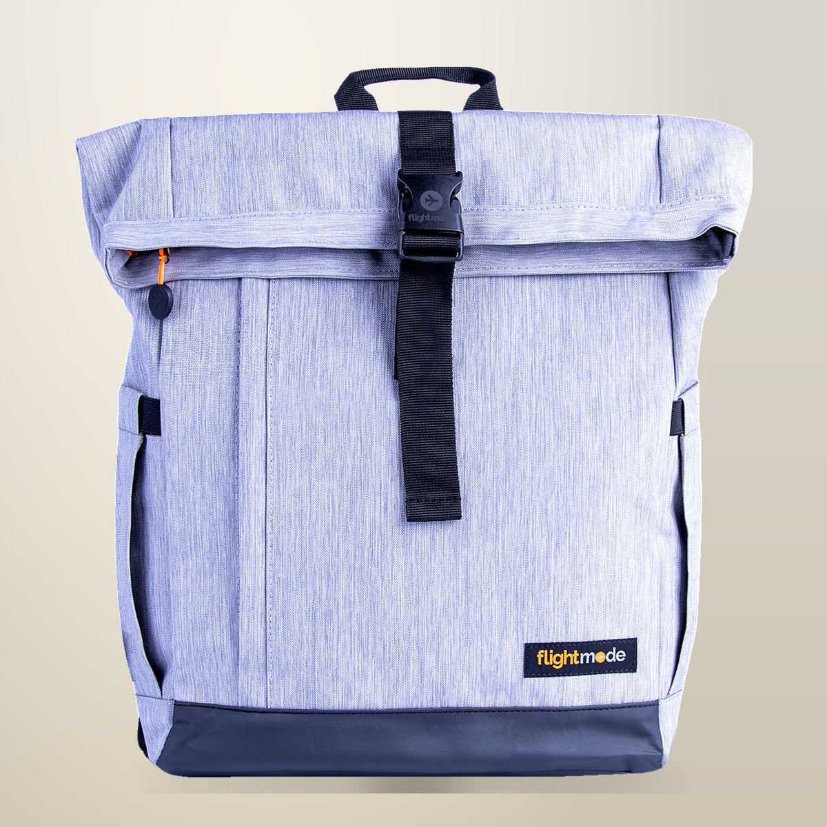 Flightmode Day Tripper Backpack, 14 L, Grey, on a plain cream background