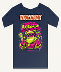 Fluoro Rave Santa Personalised Kids and Baby Christmas Tee