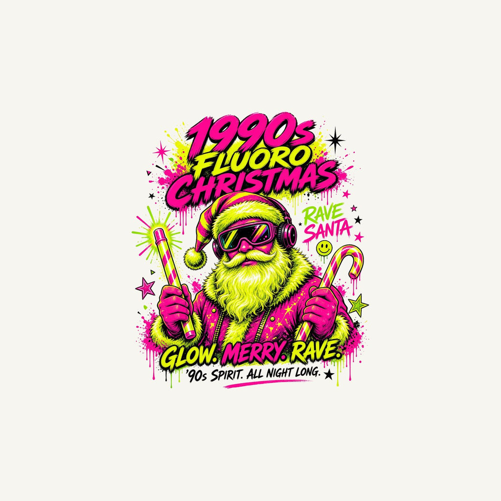 Fluoro Rave Santa Personalised Christmas Mug