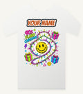 Fluro Nineties Smiley Christmas Personalised Christmas T-Shirt and Hoodie