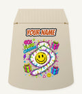 Fluro Nineties Smiley Christmas Personalised Santa Sack