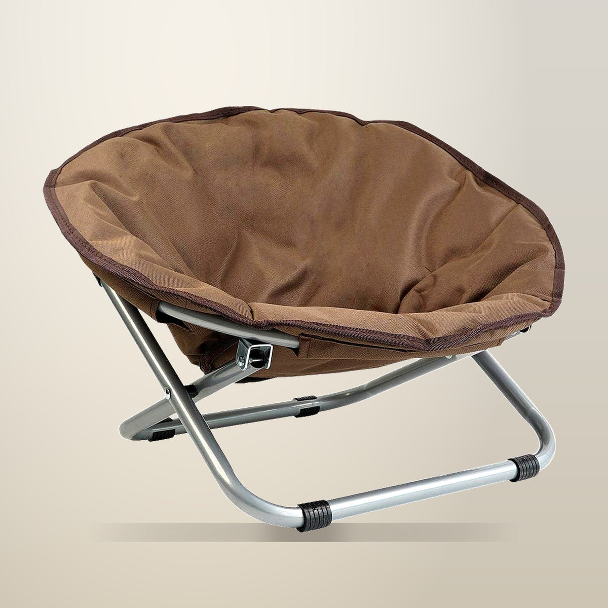 Folding Pet Bed Chair, Non-Slip Feet, Coffee, on a plain cream background
