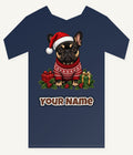 French Bulldog Christmas Personalised Kids Tee and Baby Bodysuit