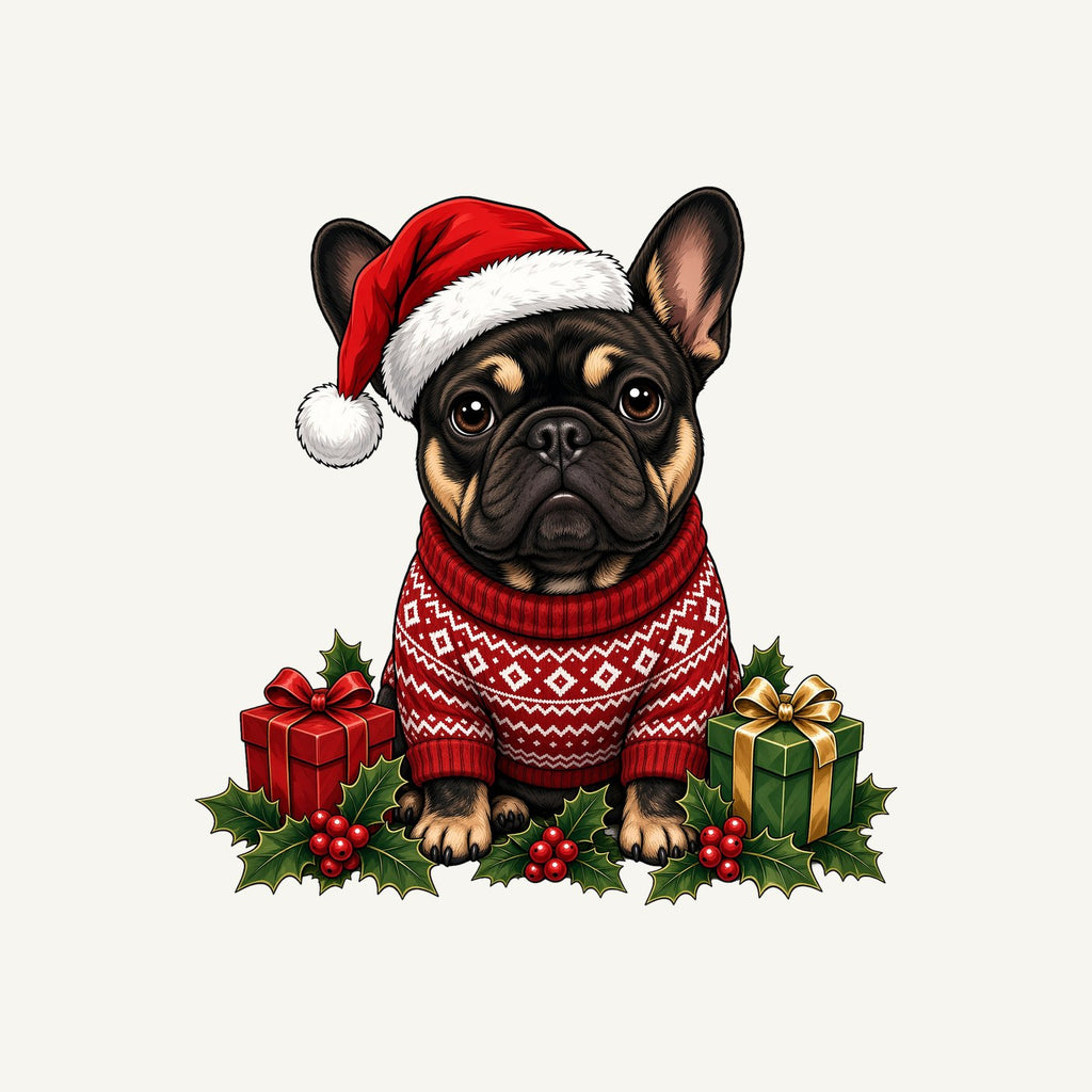 French Bulldog Christmas Personalised Kids Tee and Baby Bodysuit