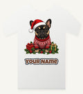 French Bulldog Christmas Personalised Christmas T-Shirt and Hoodie
