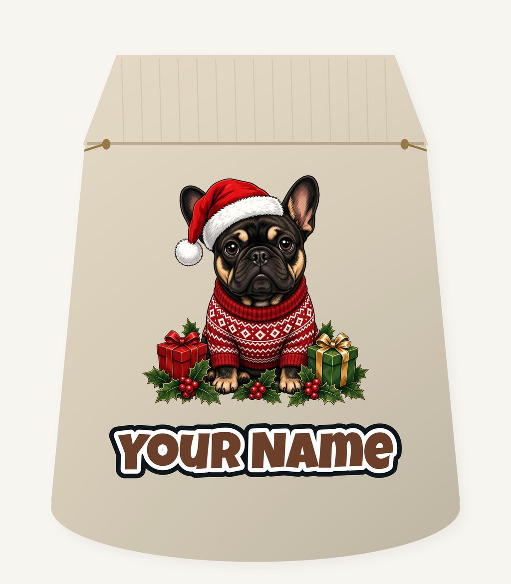 French Bulldog Christmas Personalised Santa Sack