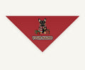 French Bulldog in a Christmas Scarf personalised Christmas pet bandana, tie-on style