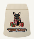 French Bulldog in a Christmas Scarf Personalised Santa Sack