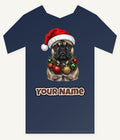 French Bulldog with Baubles Personalised Kids Tee and Baby Bodysuit