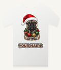 French Bulldog with Baubles Personalised Christmas T-Shirt and Hoodie